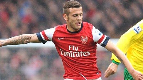 Arsenal midfielder Jack Wilshere