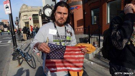 Carlos Arredondo after the explosion