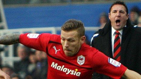 Malky Mackay encourages Craig Bellamy