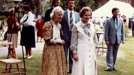 Professor Dorothy Hodgkin and Margaret Thatcher