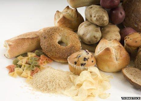 Carbs - bagels, pasta, crisps, muffins, potatoes