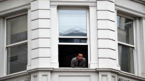 A number of people got a 'bird's eye' view of the procession from windows