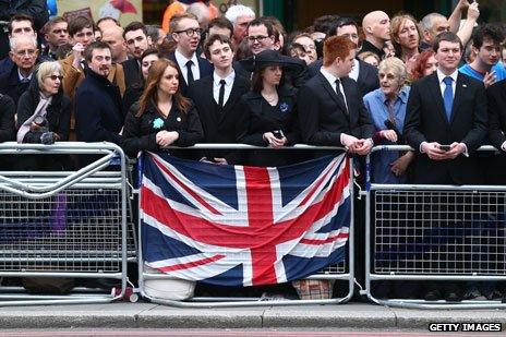 Crowds pay their last respects to Baroness Thatcher