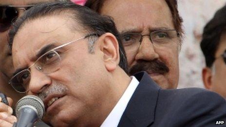 President Asif Zardari in March 2013