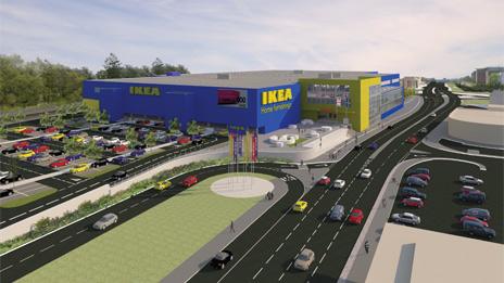 Artist's impression of the new IKEA