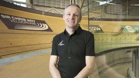 Gary Coltman at the Sir Chris Hoy Velodrome