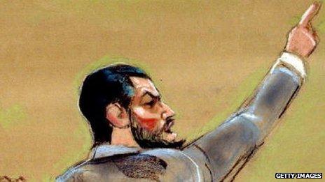 Court sketch of Mohammad Salameh