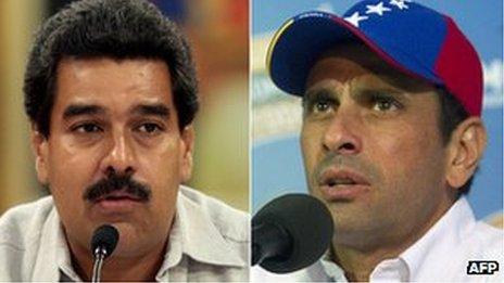 Nicolas Maduro and Henrique Capriles