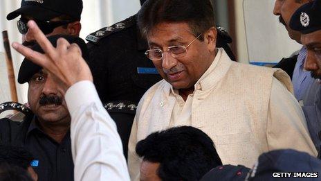 Pervez Musharraf in court