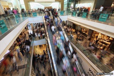 Westfield shopping centre, east London