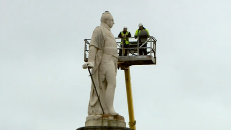 Lord Hill statue safety inspection