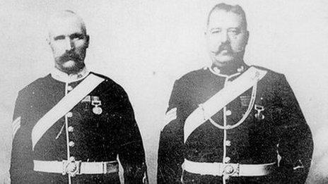 John Williams VC on left with Sgt Alfred H Hook