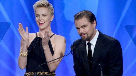 Charlize Theron and Leonardo DiCaprio