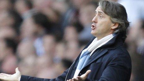 Manchester City boss Roberto Mancini