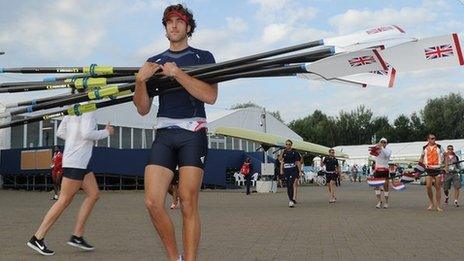 Surprise single sculls winner Charles Cousins