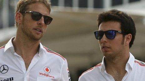 Jenson Button and Sergio Perez