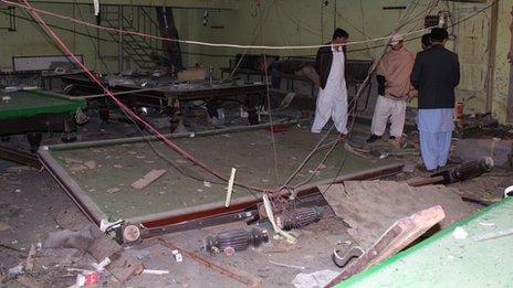 Snooker hall where suicide bomber detonated bomb in January 2013