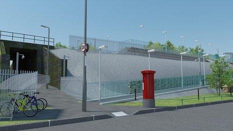 Artist's impression of Energlyn and Churchill Park's new station