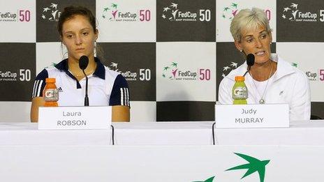 Laura Robson (left) and Judy Murray