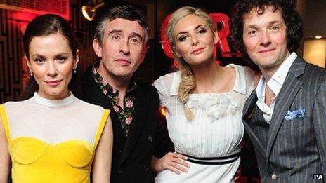 Anna Friel, Coogan, Tamsin Egerton and Chris Addison