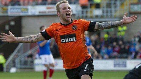 Dundee United striker Johnny Russell