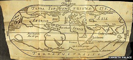 Map showing putative route to China via Frobisher’s Straightes, from 8. Sir George Best, • A True Discourse of the Late Voyages of Discoverie for the Finding of a Passage to Cathaya (London, 1578)