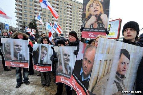 Human rights protest in Belarus