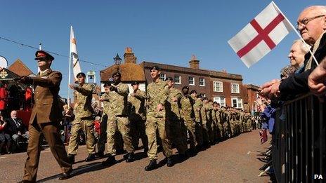 Troops parade through Emsworth