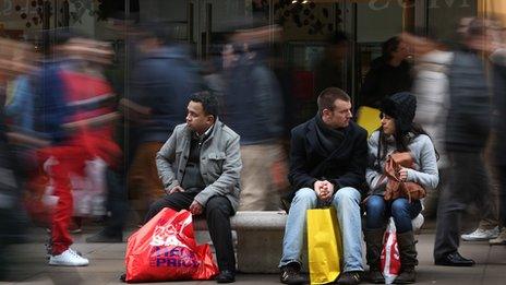 Shoppers on Oxford Street in London