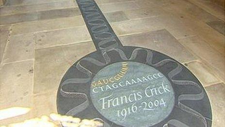 Francis Crick memorial at University of Cambridge