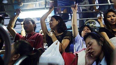 Commuters in Thailand