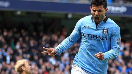 Man City striker Sergio Aguero