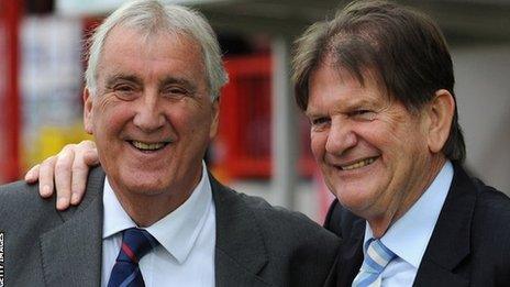 Vic Marley (l) with John Madejski