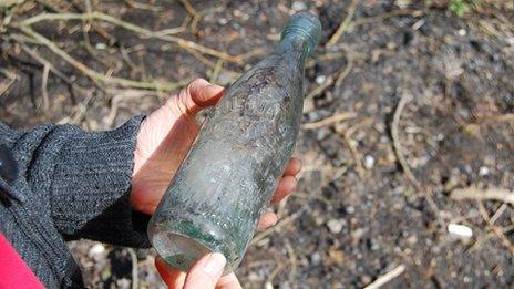 Old glass bottle