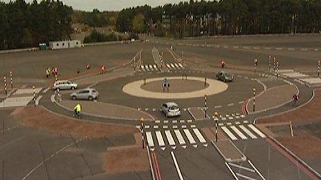 Dutch style roundabout being tested