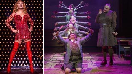 Scenes from Kinky Boots and Matilda the Musical