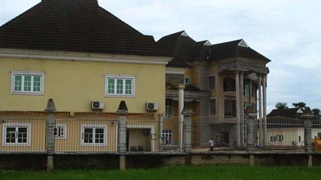 A mansion under construction in Yenagoa