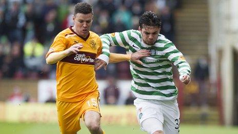 Celtic striker Tony Watt (right)