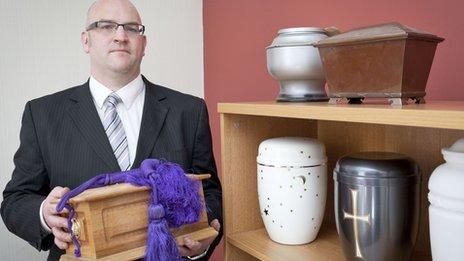 Phil Painter and unclaimed ashes urns