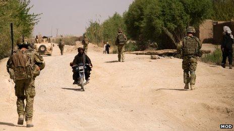 British soldiers on patrol in Afghanistan in 2011