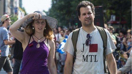 Two students in Montreal