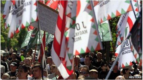 Jobbik rally in Budapest, Hungary (4 May 2013)