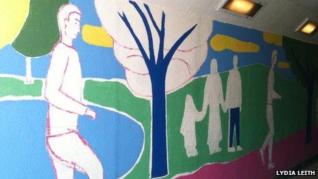 Mural on Hardwicke Circus subway to Bitts Park