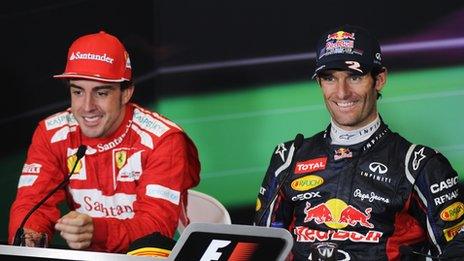 Fernando Alonso and Mark Webber