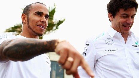 Lewis Hamilton and Toto Wolff