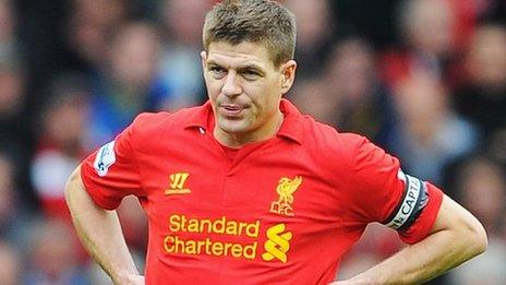 Liverpool midfielder Steven Gerrard