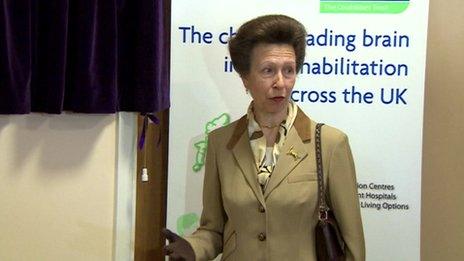 Princess Anne at Chalkdown House