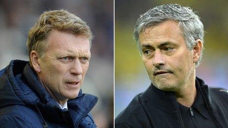 David Moyes and Jose Mourinho