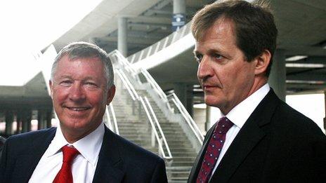 Alex Ferguson and Alistair Campbell