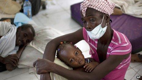 Cholera victims in Haiti